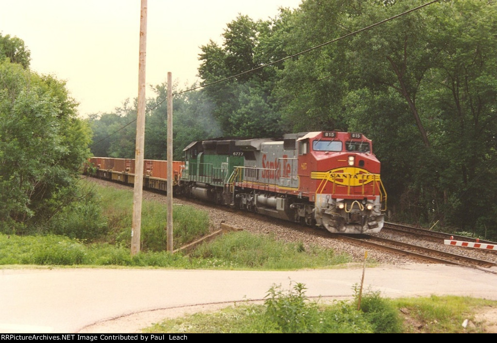 Stack train races west